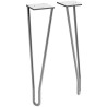 Pieds pour meuble de salle de bain H32cm (X2) en acier finition noir mat. Réf. EB2569-BL