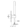 Ensemble de douche 1 jet avec support mural Euphoria Cube Stick Chromé 27703000