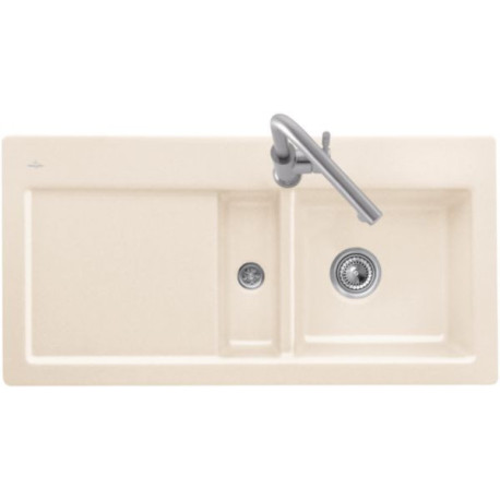 Evier égouttoir SUBWAY 60 à droite fossile ceramicplus réf. 677000KD