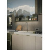 Mitigeur lavabo RESPIRO bec haut avec vidage Push-open Inox brossé réf. RS131128/2IX