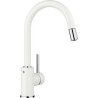 Mitigeur avec bec orientable BLANCO MIDA-S avec douchette couleur SILGRANIT Look blanc garantie 2 ans Réf. 521457