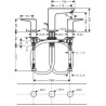Talis E mélangeur de lavabo 150 3 trous avec tirette et vidage - finition bronze brossé Réf. 71733140
