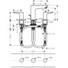 Talis E mélangeur de lavabo 150 3 trous avec tirette et vidage - finition bronze brossé Réf. 71733140