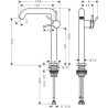 Mitigeur lavabo 240 Tecturis S Fine CoolStart sans vidage Noir mat Réf. 73372670