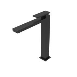 Mitigeur lavabo TABULA haut avec vidage Up & Down Chromé Noir Brossé Réf. TA22275