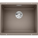 Cuve à intégrer sous plan en SILGRANITPuraDur BLANCOSUBLINE 500 U 1 Cuve sans égouttoir vidage 90 mm InFino manuel et siphon couleur tartufo garantie 10 ans Réf. 523439