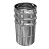 Conduits pellets - email noir mat raccord poele-tubage inox d 100 mâle x 153 - 161 réf. 123105