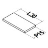 Tablette haute Alterna Plénitude longueur 30cm profondeur 15cm Terracotta