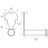 Dérouleur de papier WC pour barres aluminium, blanc réf. 049320