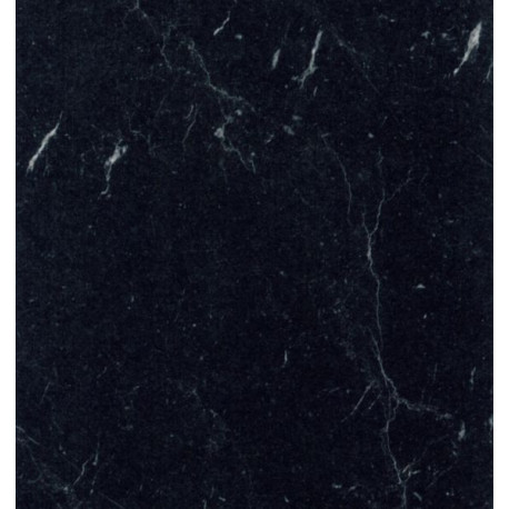 Système de panneaux muraux étanches Polyrey Nuance support composite profil rainure + languette - Marbre D'Ambria Noir M080 finition BRI - 260x60cm x 11,7mm