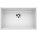Cuve à intégrer sous plan en SILGRANITPuraDur BLANCOSUBLINE 700 U 1 Cuve sans égouttoir vidage 90 mm InFino manuel et siphon couleur blanc garantie 10 ans Réf. 523446