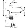 Mitigeur de lavabo 110 Logis Fine avec tirette et vidage Chromé Réf. 71251000