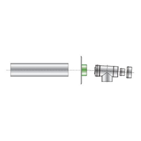 Kit de base PPS alu n°3 diamètre 60 / 100 mm colis DY702 réf. 84887702