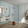 Système de panneaux muraux étanches Polyrey Nuance support composite profil rainure + languette - Fumée F008 finition FIA - 260x120cm x 11,7mm