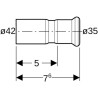 Réduction avec extrémité à emboîter D42-35mm, cuivre Réf 62318