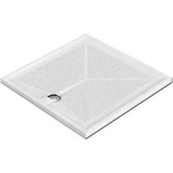 Receveur de douche simple BRADDAN, extra-plat, à poser ou à encastrer, 120 x 76 cm, blanc Réf. 16012