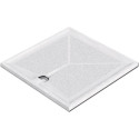 Receveur de douche simple BRADDAN, extra-plat, à poser ou à encastrer, 120 x 76 cm, blanc Réf. 16012
