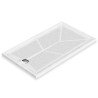 Receveur de douche simple BRADDAN, extra-plat, à poser ou à encastrer, 120 x 76 cm, blanc Réf. 16012