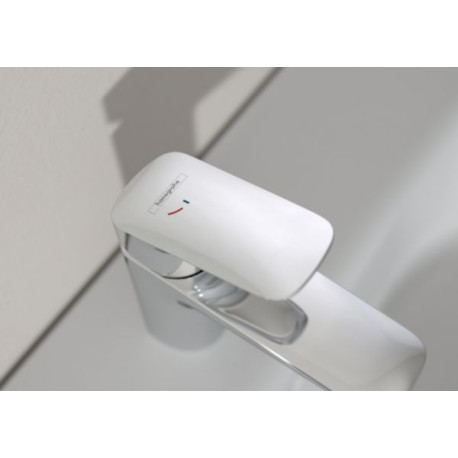 Mitigeur lavabo 100 LOGIS E CoolStart, avec tirette et vidage synthétique Chromé Réf.  71165000