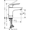 Mitigeur lavabo 100 LOGIS E CoolStart, avec tirette et vidage synthétique Chromé Réf.  71165000