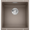 Cuve à intégrer sous plan en SILGRANITPuraDur BLANCOSUBLINE 400 U 1 Cuve sans égouttoir vidage 90 mm InFino manuel et siphon couleur tartufo garantie 10 ans Réf. 523429