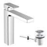 Mitigeur lavabo Vernis Shape  190 avec tirette et vidage synthétique Chromé Réf. 71562000