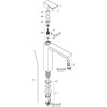 Mitigeur lavabo Vernis Shape  190 avec tirette et vidage synthétique Chromé Réf. 71562000