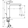 Mitigeur lavabo Vernis Shape  190 avec tirette et vidage synthétique Chromé Réf. 71562000