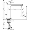 Mitigeur lavabo Vernis Shape  190 avec tirette et vidage synthétique Chromé Réf. 71562000