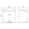 Sèche-mains HIGHFLOW automatique à air pulsé inox brillant Réf. 510622