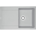 Evier de synthèse Fragranit MARIS, 78x50 cm, 1 grande cuve 1 égouttoir, réversible, vidage manuel, platinum, MRG611-78, réf. 94600