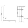Equerre 90° 4 trous rails strut 41x21 41x41 NOVIPRO