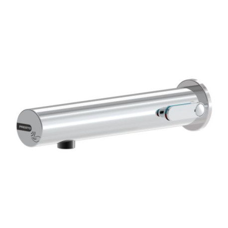Mitigeur lavabo PRESTO LINEA mural. Déclenchement électronique sans contact. Alimentation pile. 3l/min Chromé. Réf : 57106