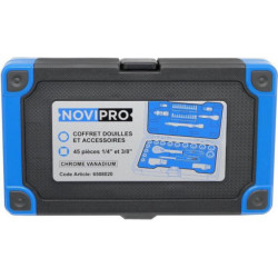 Coffret à douilles Novipro 1/4 et 3/8 - 45 pièces
