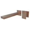 Mitigeur lavabo mural TABULA 2 trous saillie 23 Cm Or Rose Brossé Réf. TA25934P