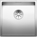 Evier à encastrer à fleur en inox lisse BLANCO CLARON 400 IF 1 cuve sans égouttoir vidage 90mm auto InFino et BLANCO PushControlet siphon couleur brossé aspect mat garantie à vie Réf. 521632