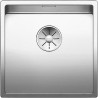 Evier à encastrer à fleur en inox lisse BLANCO CLARON 400 IF 1 cuve sans égouttoir vidage 90mm auto InFino et BLANCO PushControlet siphon couleur brossé aspect mat garantie à vie Réf. 521632
