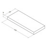 Plan Alterna Zao 120 cm épais 9 cm Chêne Blanchi