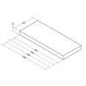 Plan Alterna Zao 120 cm épais 9 cm Chêne Blanchi