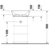 Lavabo White Tulip blanc 50 cm, sans trop plein, sans pièce de rechange, avec système de fixation incluse Réf. 2365500070