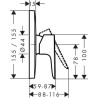 Talis E set de finition pour mitigeur de douche encastré - finition blanc mat Réf. 71765700