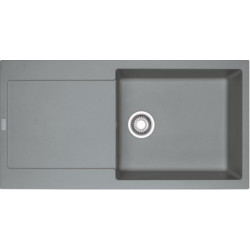 Evier de synthèse Fragranit MARIS, 97x50 cm, 1 grande cuve 1 égouttoir, réversible, vidage manuel, stone, MRG611-97, réf. 94556