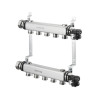 Distributeur/collecteur en acier inoxydable «Multidis SH» 11 circuits, à joint plat raccordement aux circuits 3/4" M Réf.1407261