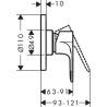 Set de finition  Rebris S pour mitigeur douche encastré Chromé Réf. 72649000