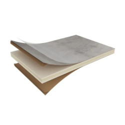 Système de panneaux muraux étanches Polyrey Nuance support composite profil rainure + languette - Marbre Sirocco M134 finition EXM - 260x120cm x 11,7mm