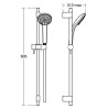 Ensemble de douche IDEALRAIN PRO, 3 jets, chromé réf. B9836AA