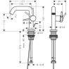 Mitigeur lavabo 110 Tecturis S Fine CoolStart avec tirette et vidage Blanc mat Réf. 73323700