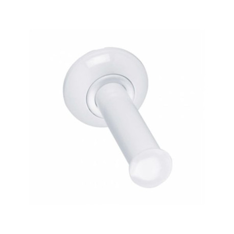Distributeur de papier WC rouleau TRIOLO, tube en acier D 25 mm, fixations invisibles, embases résine de synthèse, époxy blanc réf. 013500