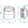 Bouche autoréglable Bap'SI - 45 m3/h - diamètre 125 mm - blanc Réf. 11019005
