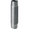 Mamelon 530 tube soudé filetage conique longueur 60mm galva D40x49 réf.530G6040